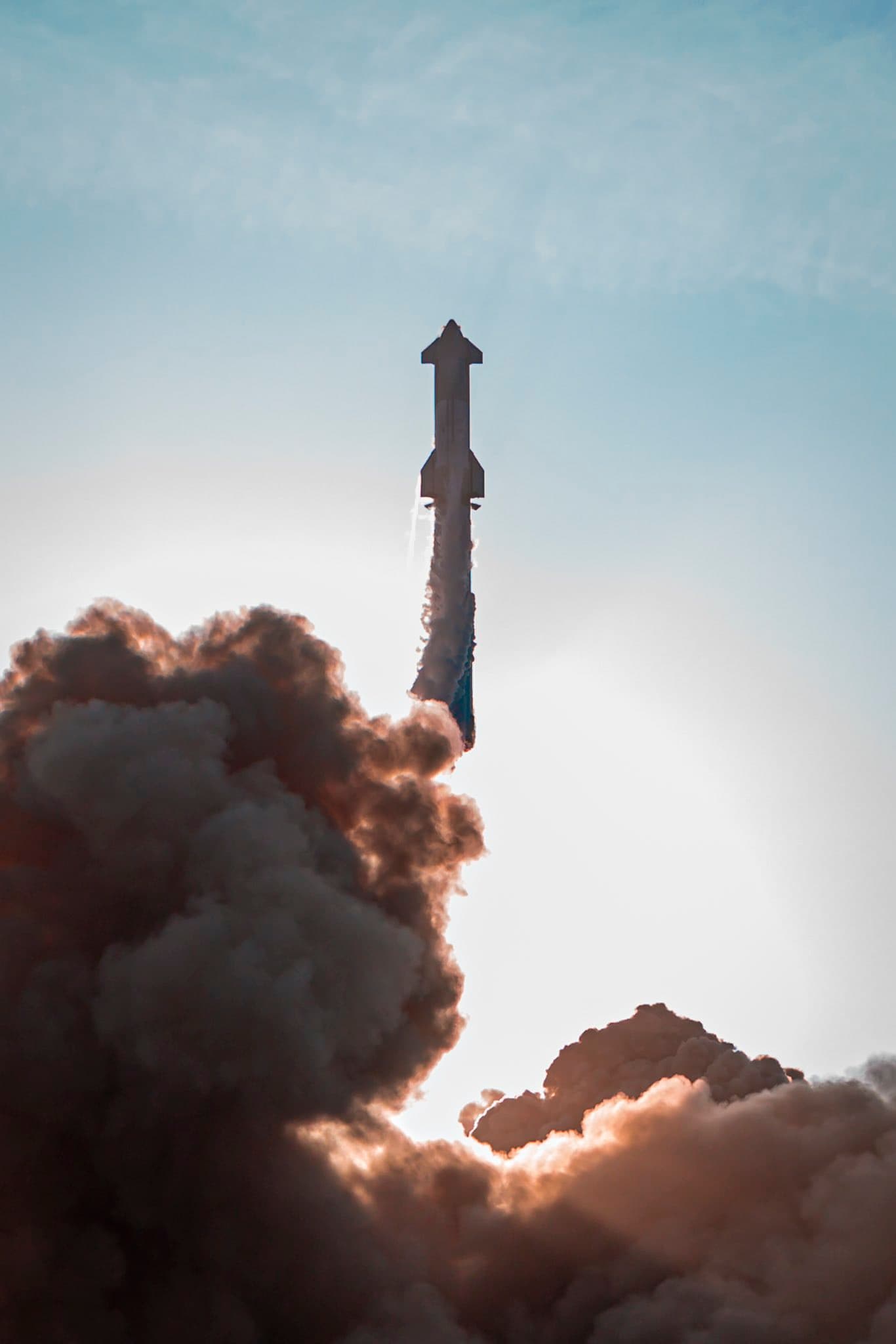 SpaceX Starship rocket on the launch pad